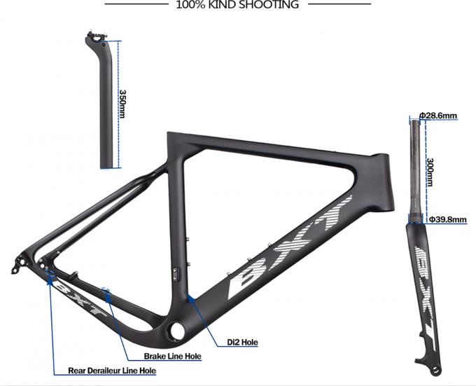 700C Carbon Road Bike Frames Gravel Bicycle Frameset 27.5 Disc Brake
