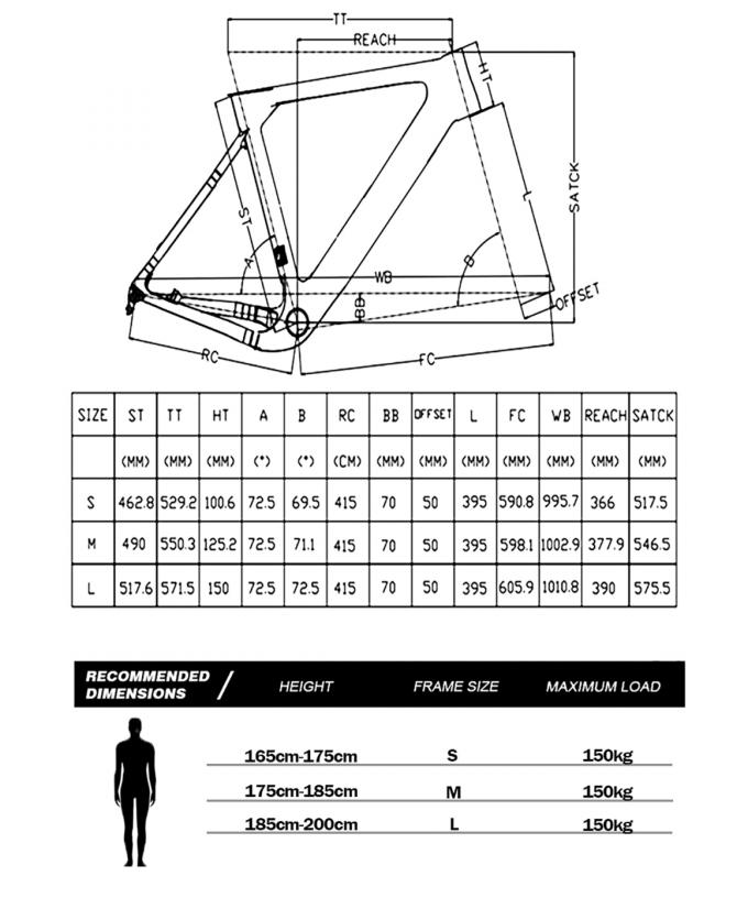 700C Carbon Road Bike Frames Gravel Bicycle Frameset 27.5 Disc Brake