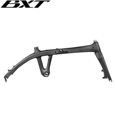 Disc Brake Carbon Folding Bike Frame 20inch Road Bike Frame With Carbon Forks