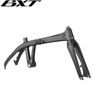 Disc Brake Carbon Folding Bike Frame 20inch Road Bike Frame With Carbon Forks