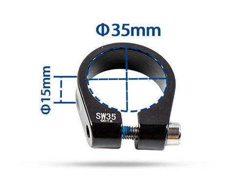 Mountain Road Bicycle Seat Clamp 7075 T6 Aluminum Alloy Black