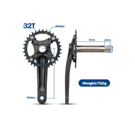 Aluminum Alloy Bicycles Parts Chainwheel Mountain Bike Crankset 104BCD 32T