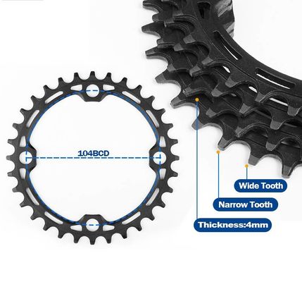 Aluminum Alloy Bicycles Parts 104BCD Mountain Road Bicycle Chainwheel ChainRings
