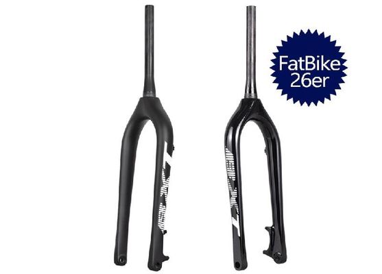 Bike Carbon Fiber Gravel Fork Snow Beach Fat Tire Bicycle Hard Forks 26 Disc Brake