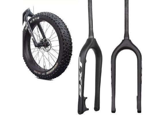 Bike Carbon Fiber Gravel Fork Snow Beach Fat Tire Bicycle Hard Forks 26 Disc Brake
