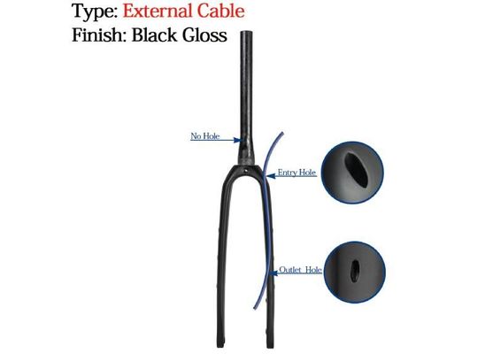 Hidden Cable Bicycle Carbon Fiber Fork 700C Disc Fork Aero Designed Bike Gravel Forks