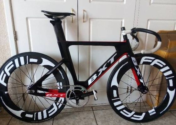 Fixed Gear Carbon TT Bike Aero Shaping Racing Time Trial Bicycle