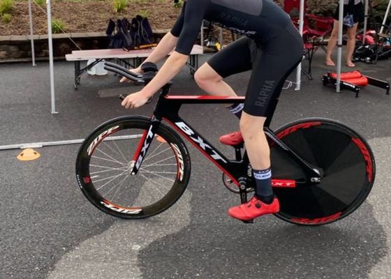 Fixed Gear Carbon TT Bike Aero Shaping Racing Time Trial Bicycle