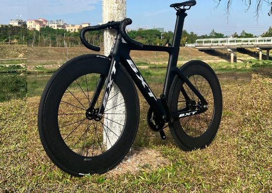 Fixed Gear Aero Shaping Carbon Road Bike Racing Track Complete Bicycle 700C