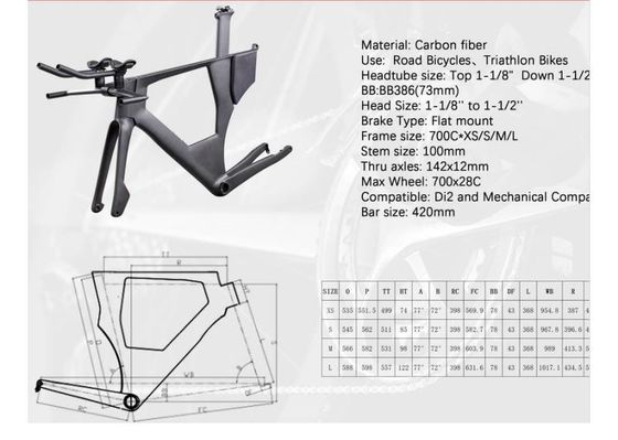 700*25C Carbon Track Bike Frame Carbon Fiber Toray T800 Carbon Fiber Frame Fixed Gear