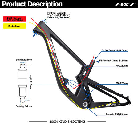Shimano M7100 12S Dual Suspension Mountain Bicycles Full Carbon Fiber