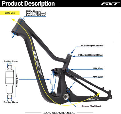 24 Inch Teenager Carbon Mountain Bike W/Shimano 10Speed Full Suspension Bike
