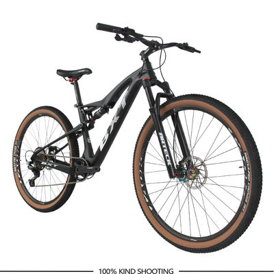 29Inch Adults Carbon Fiber Complete Bikes Dual Suspension Mountain Bicycles