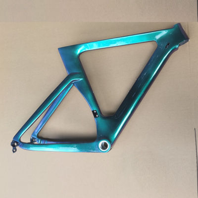 700C Chameleon Color Carbon Fiber Road Frame Fixed Gear Tracking Road Frameset