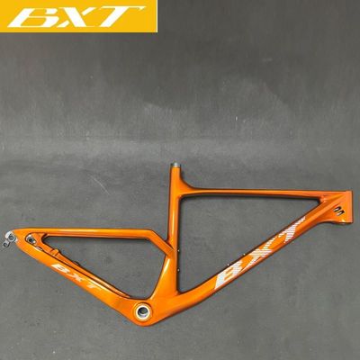 Boost MTB Carbon Fiber 29er Mountain Bike Frame Clear Orange Color