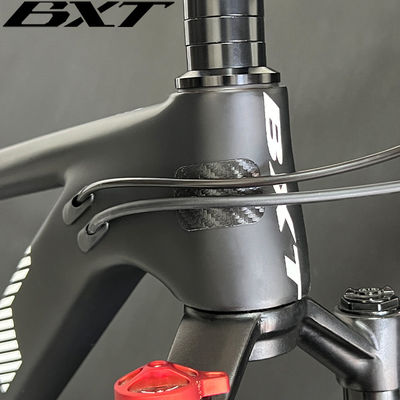 Black Bike Chain Pad Carbon Frame Protector Sticker 4pcs PU Composite Pad