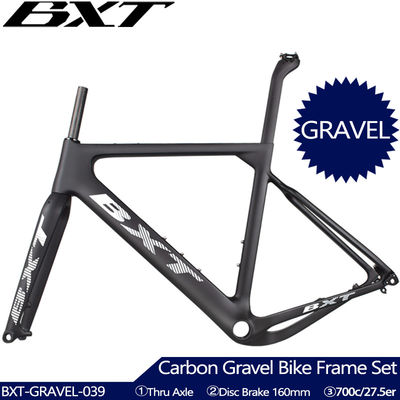 275 Carbon Gravel Bike Frame Disc Brake Road Bicycle Frameset 700C