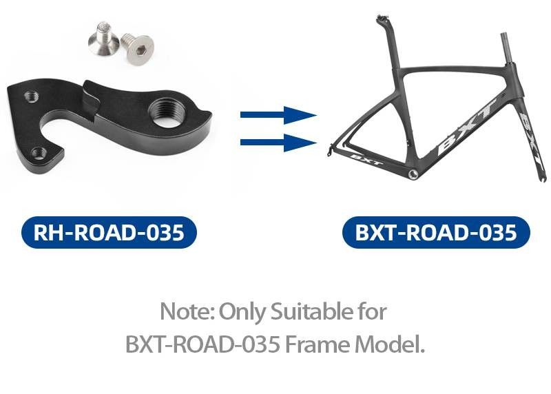 Black Carbon Road Bike Frame Rear Derailleur Bracket Axle Unit Aluminum Alloy