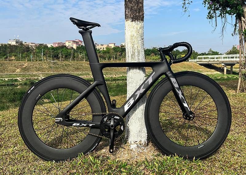 Fixed Gear Aero Shaping Carbon Road Bike Racing Track Complete Bicycle 700C