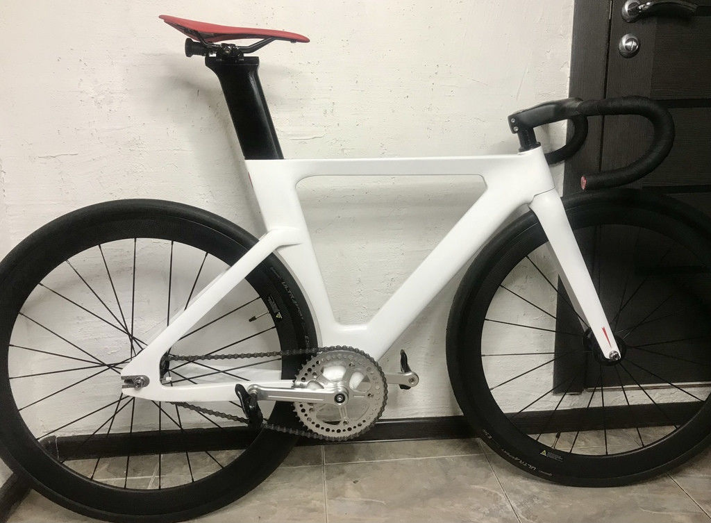 Professional Carbon Fiber Track Bike 700C EPS Technology Fixed Gear Bicycle